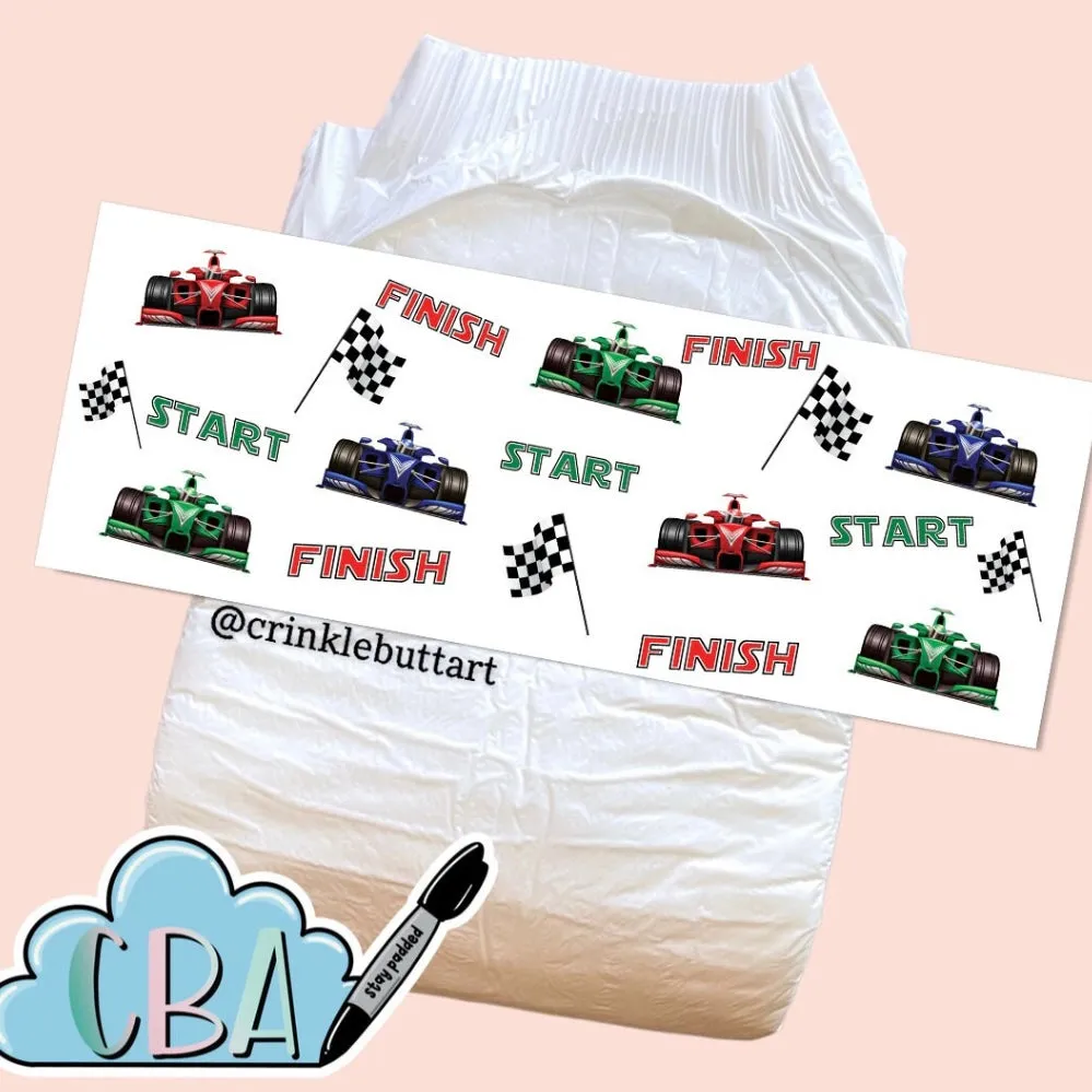 ABDL Landing Strip Diaper Tapes CrinkleButtArt