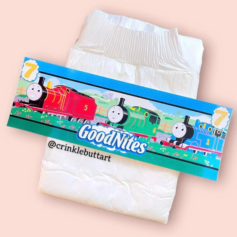 ABDL Landing Strip Diaper Tapes CrinkleButtArt
