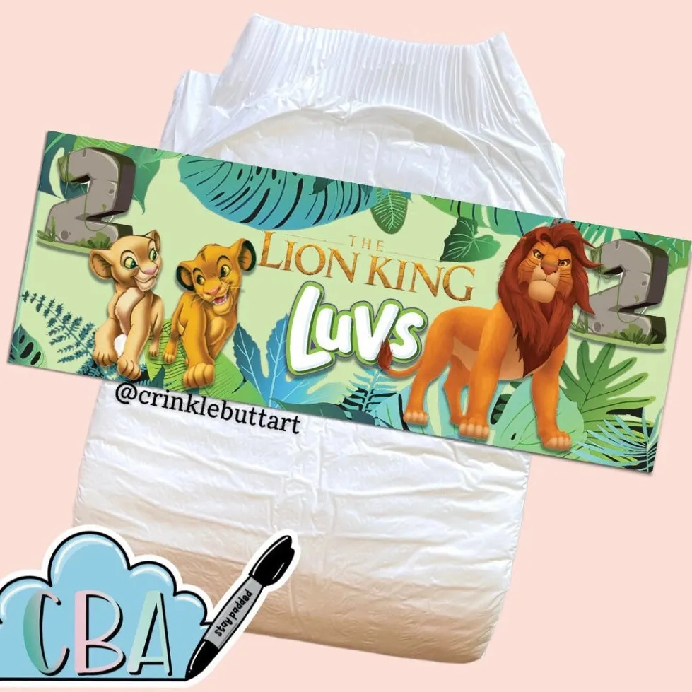 ABDL Landing Strip Diaper Tapes CrinkleButtArt