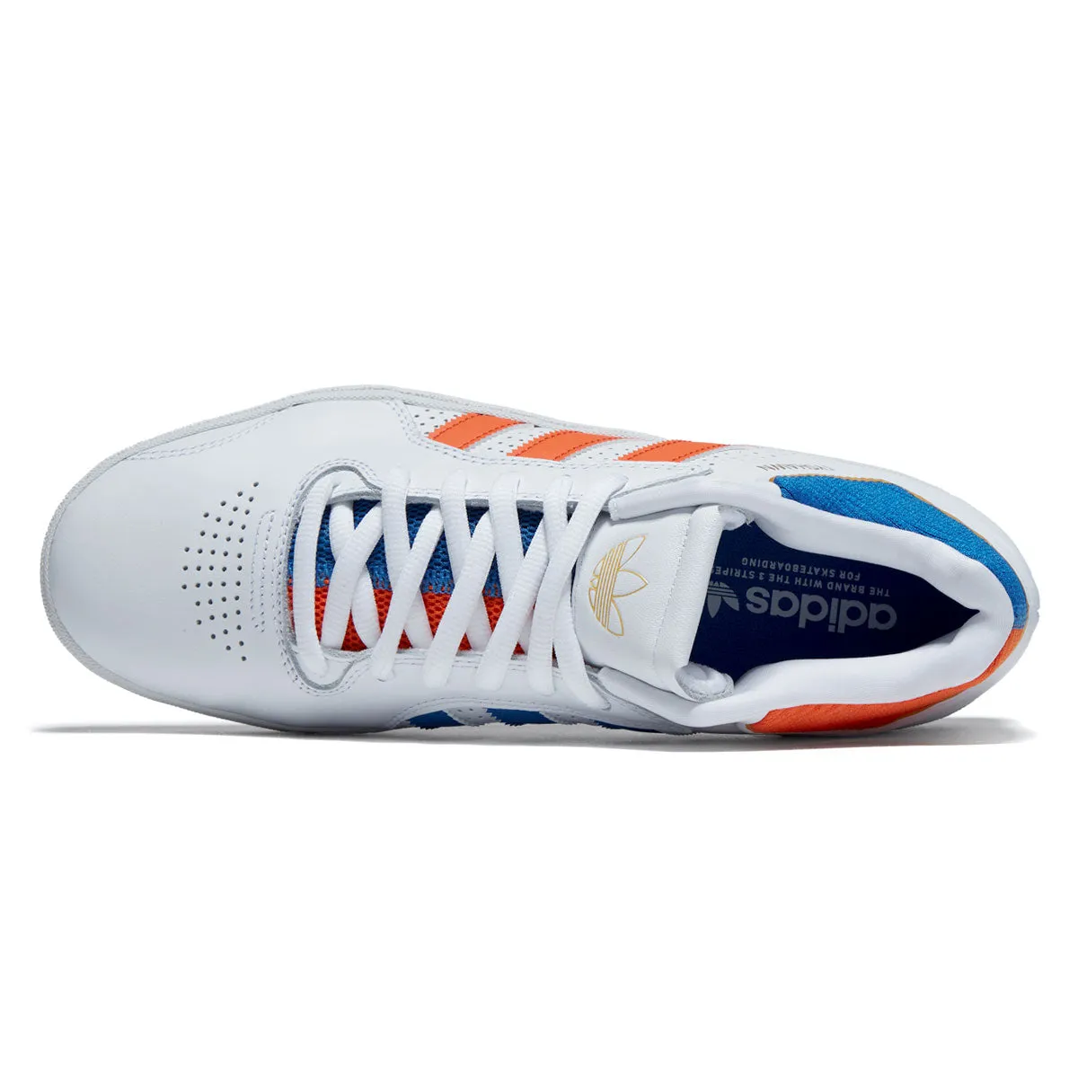 Adidas Tyshawn Shoes - Ftwr White/Orange/Bluebird