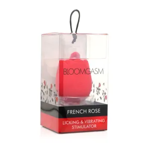 Bloomgasm - French Rose Licking and Vibrating  Stimulator - Red