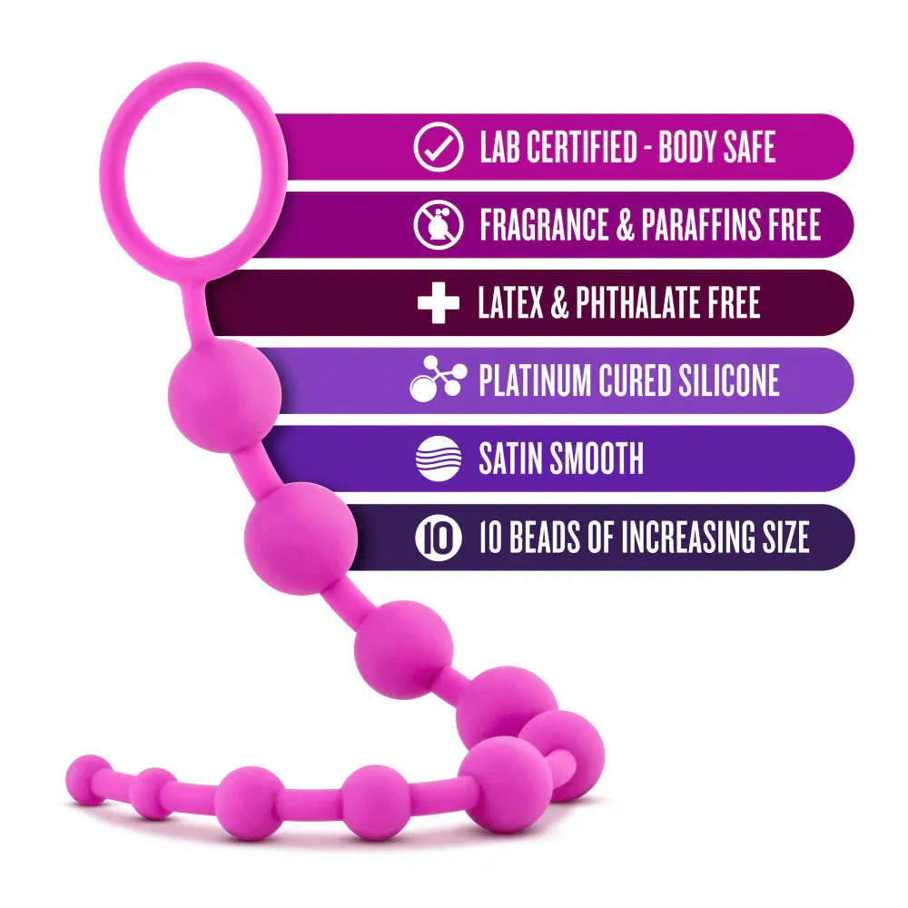 Blush Luxe Pink Silicone 10 Beads