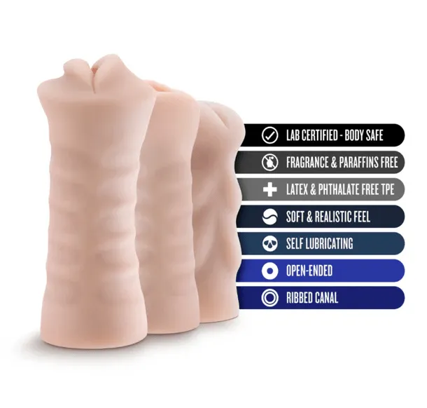 Blush M for Men 3-Pack Self Lubricating Vibrating Stroker Sleeve Kit