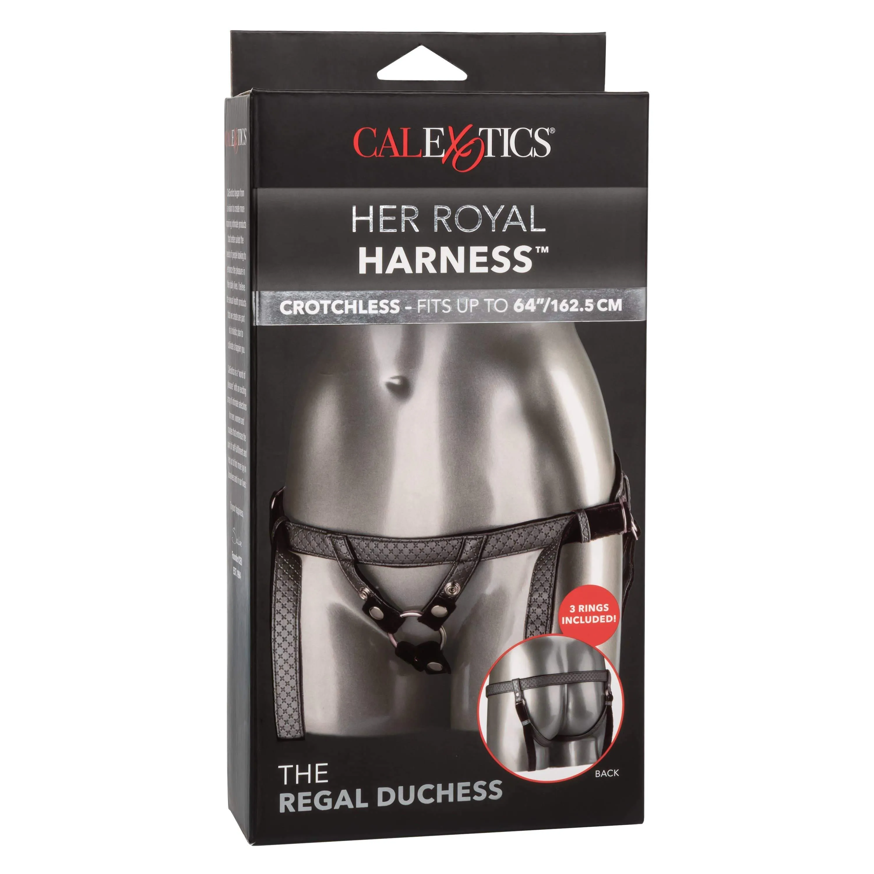 California Exotics - Her Royal Harness The Regal Duchess Strap On (Black)