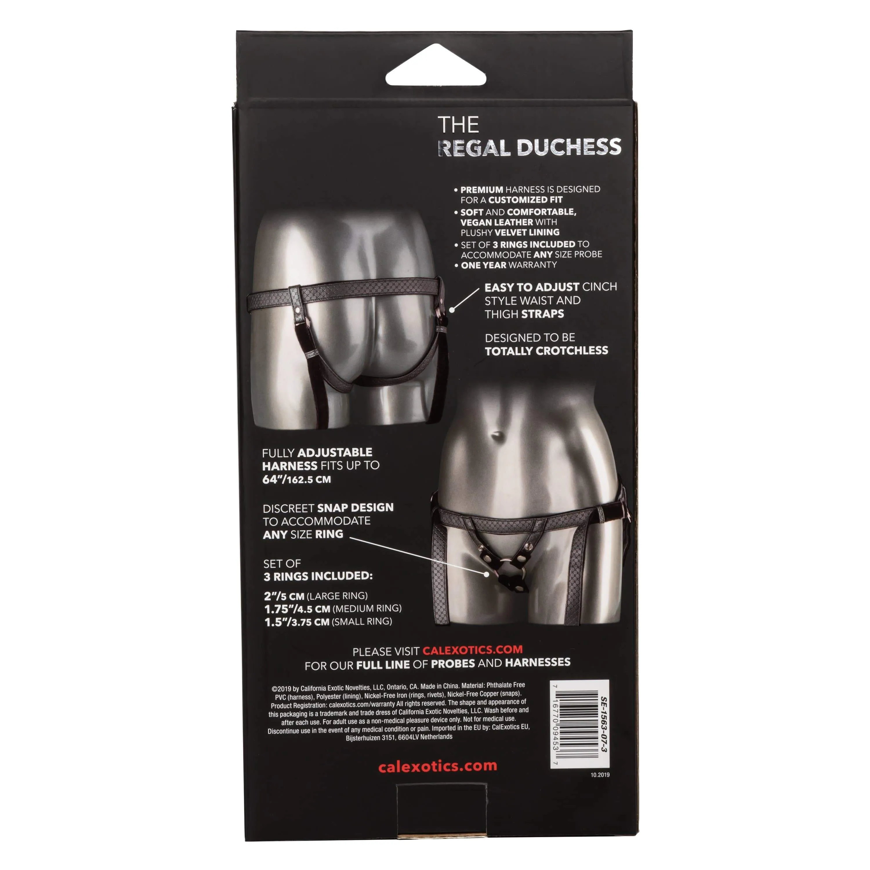 California Exotics - Her Royal Harness The Regal Duchess Strap On (Black)