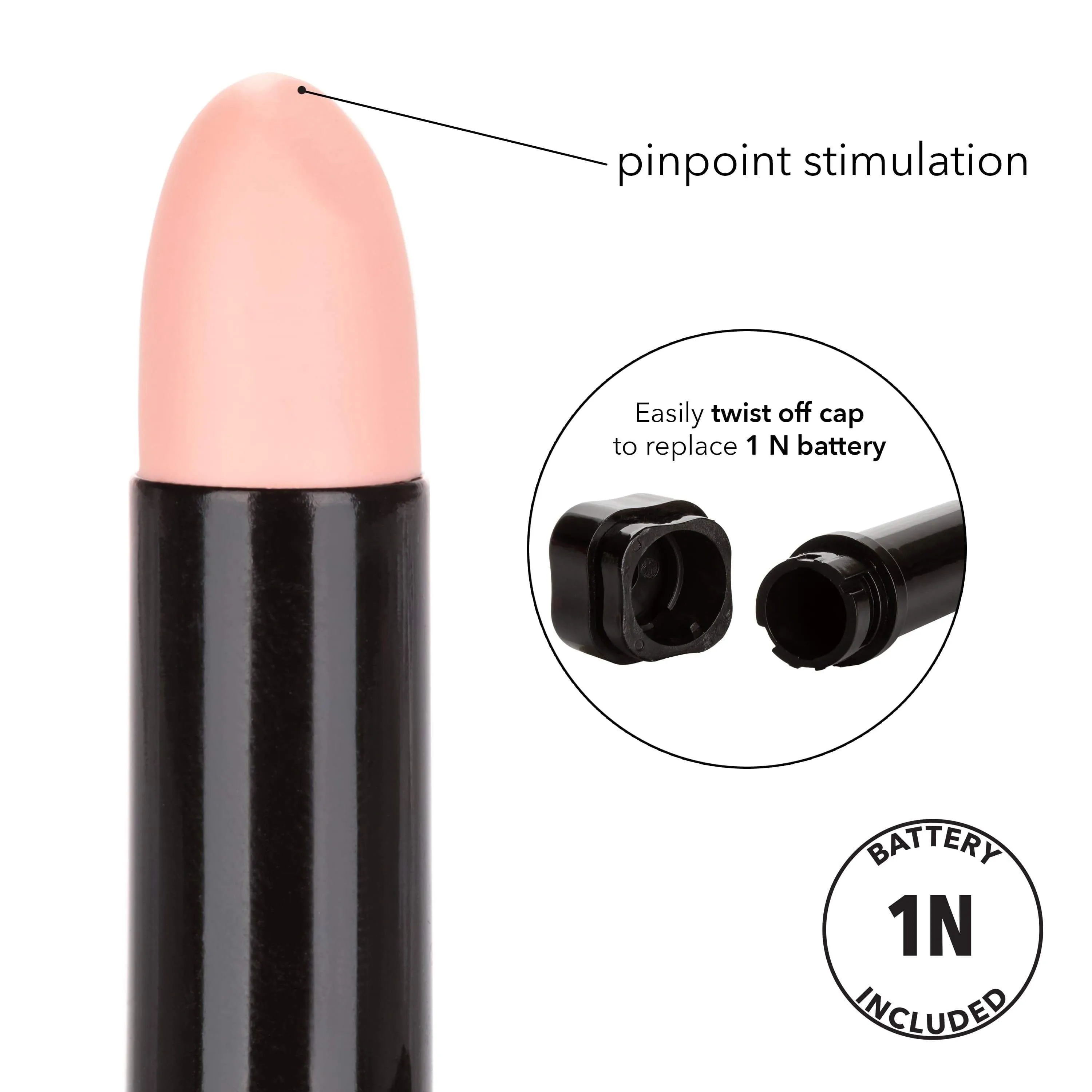 California Exotics - Hide and Play Wireless Discreet Lipstick Vibrator (Black)