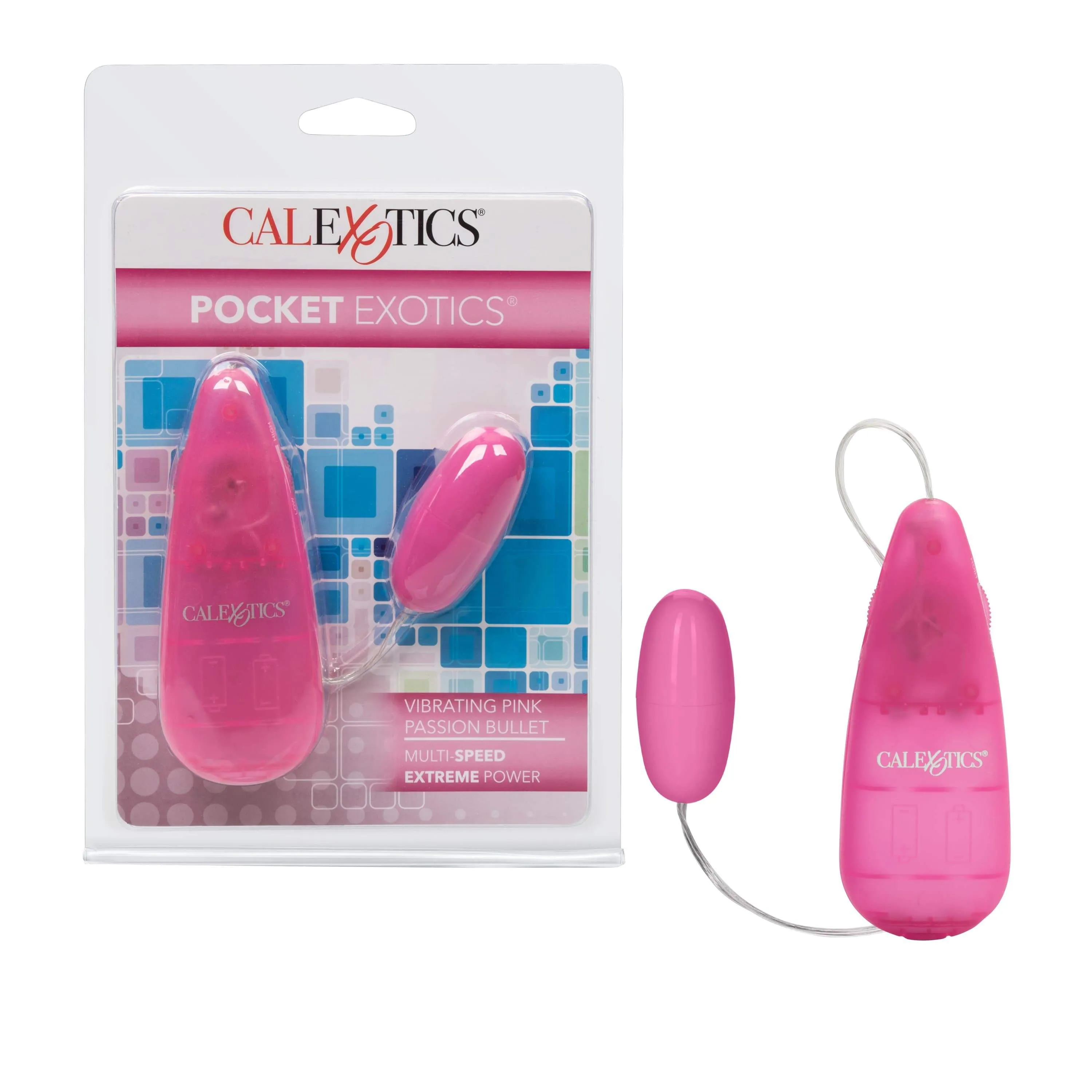 California Exotics - Pocket Exotics Vibrating Pink Passion Bullet Vibrator (Pink)