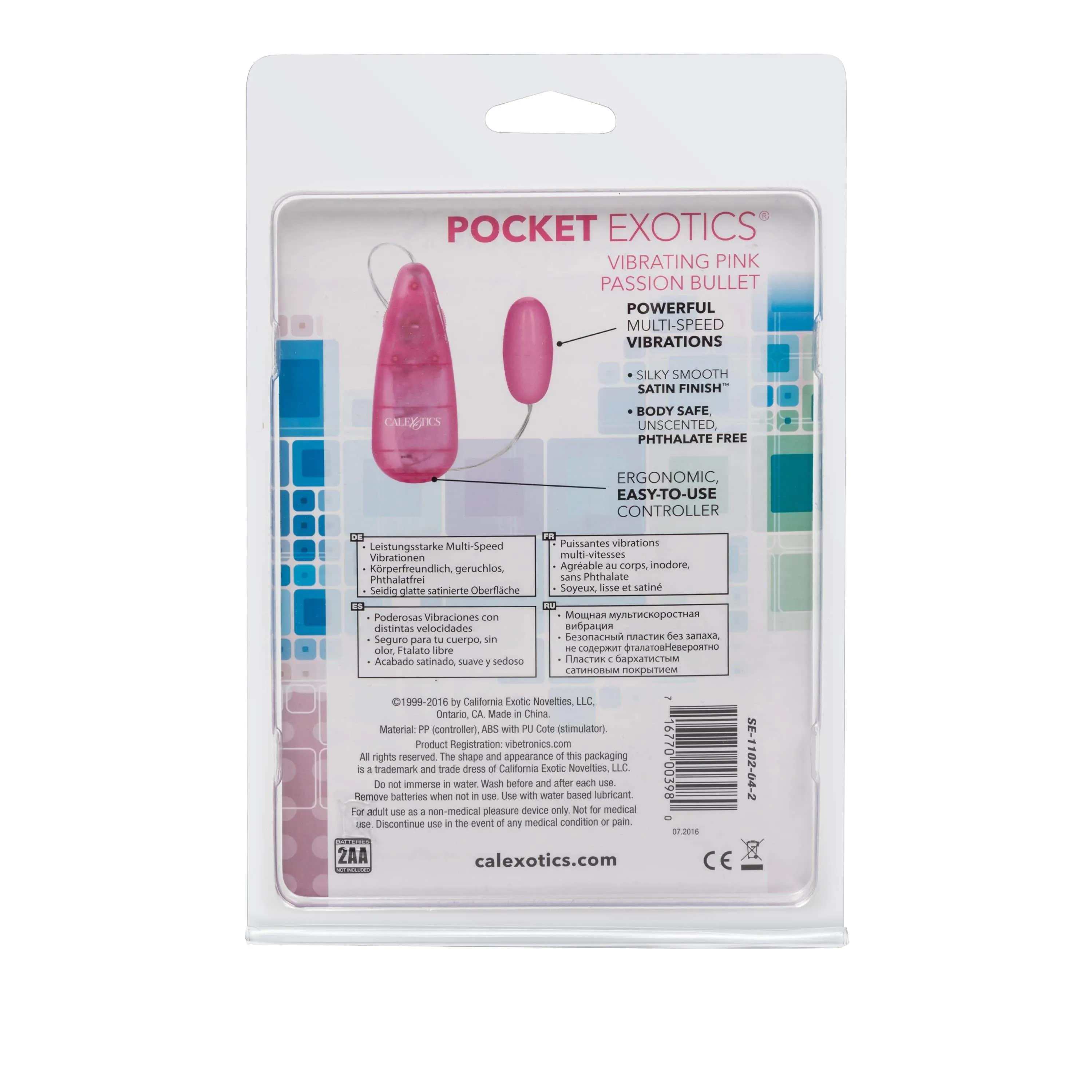 California Exotics - Pocket Exotics Vibrating Pink Passion Bullet Vibrator (Pink)