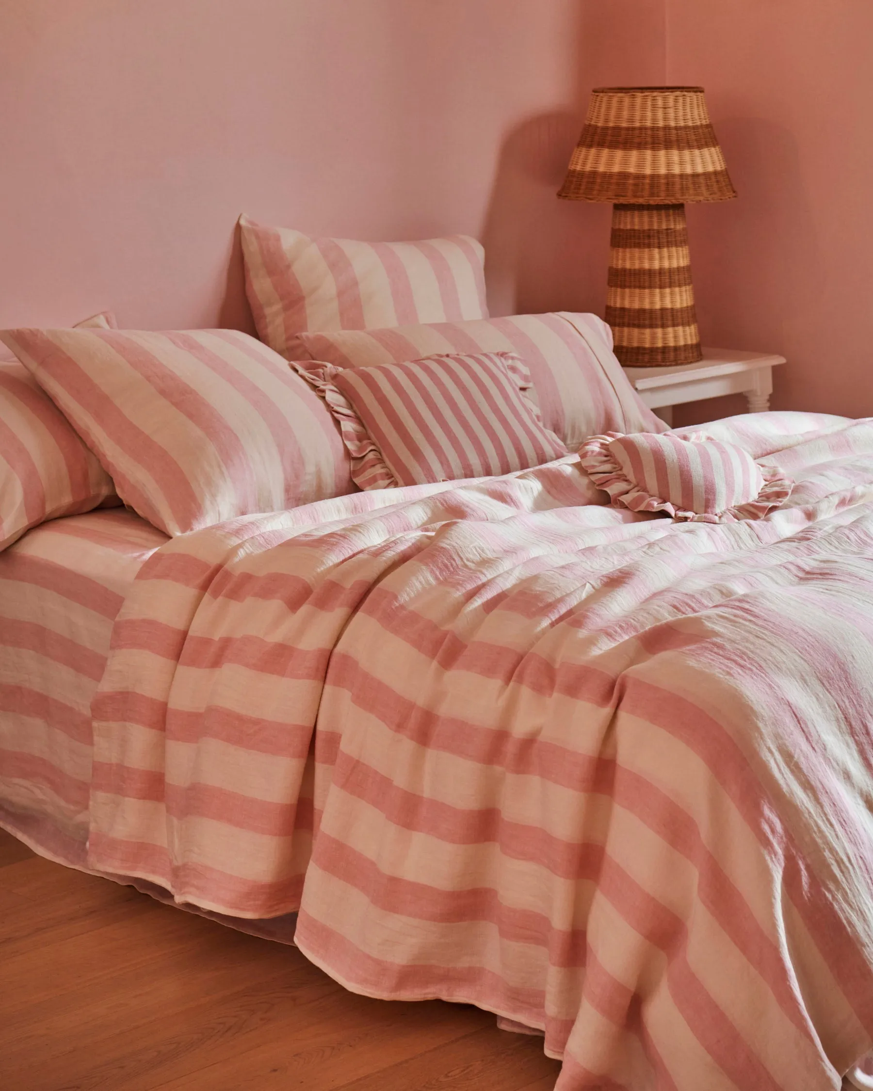 Candy Stripe Linen European Pillowcases
