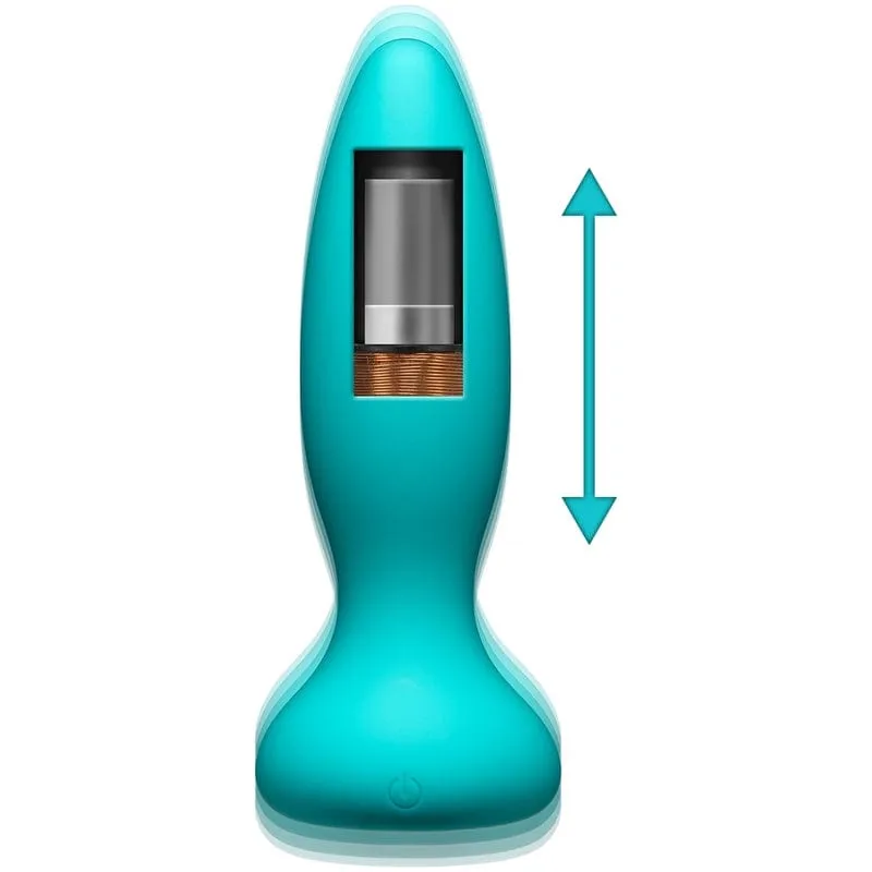 Doc Johnson A-Play Adventurous Thrust Silicone Teal Anal Plug with Remote