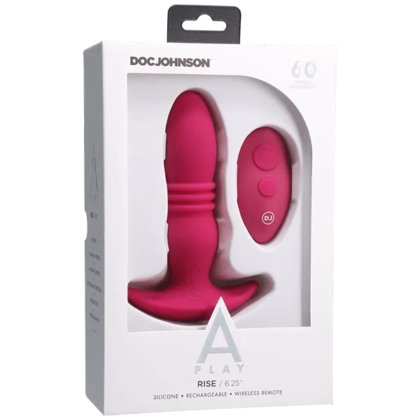 Doc Johnson A-Play Rise Rechargeable Anal Plug with Remote