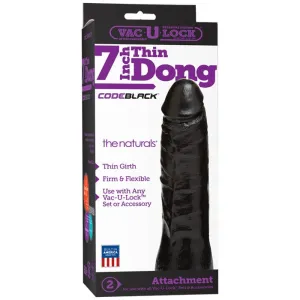 Doc Johnson CodeBlack Vac-U-Lock 7 Thin Dong