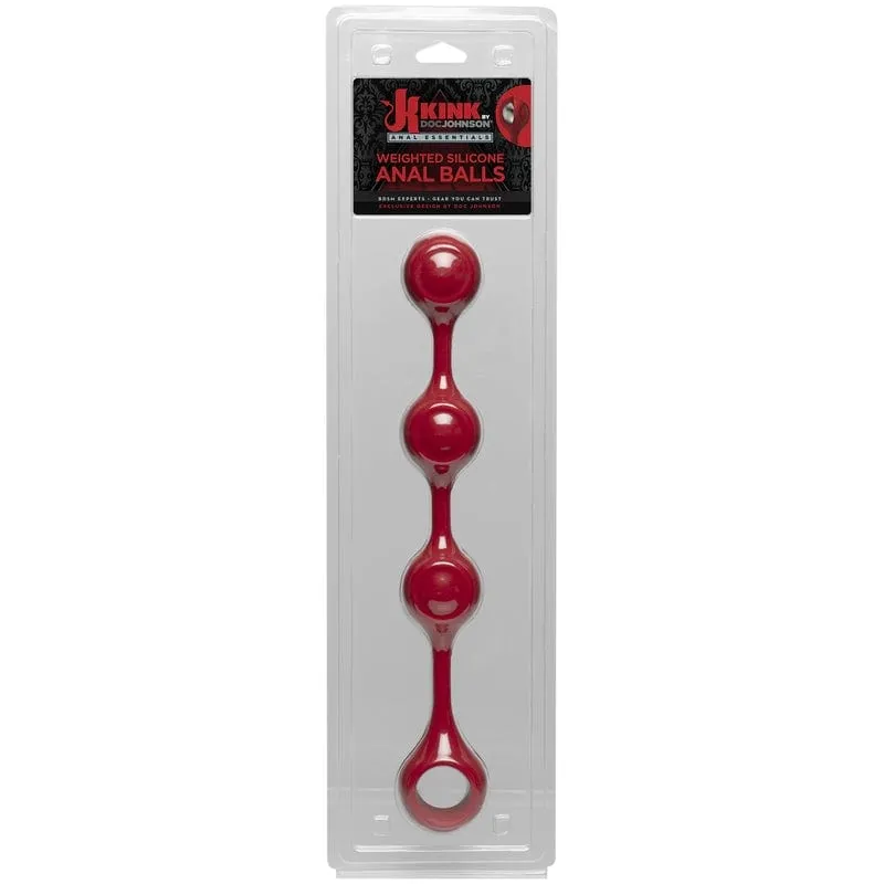 Doc Johnson Kink Weighted Silicone Anal Balls Red