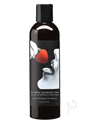 Edible Massage Oil Strawberry 8oz