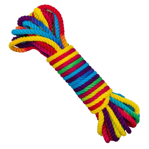 Funfetti Rainbow Bondage Rope by Emojibator