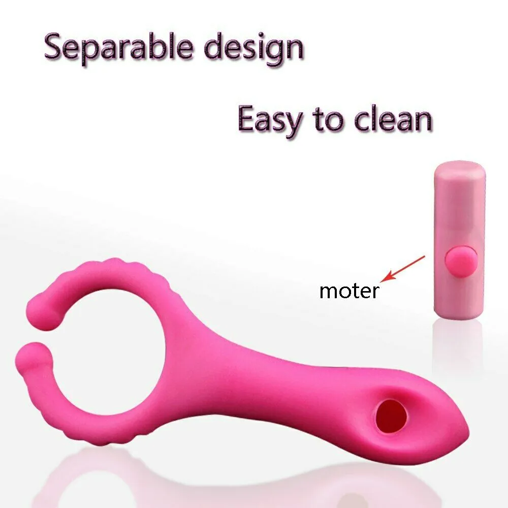 G-spot Stimulation Silicone Nipple Clip Cock Ring For Couples