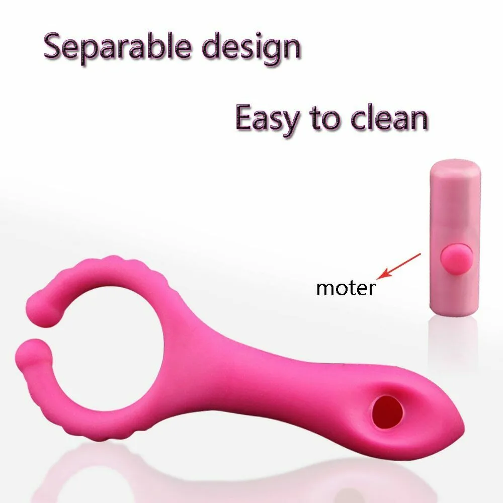G-spot Stimulation Silicone Nipple Clip Cock Ring For Couples