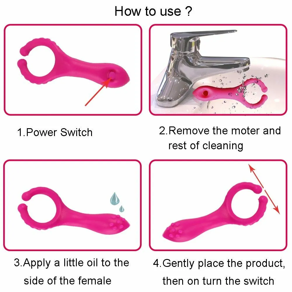 G-spot Stimulation Silicone Nipple Clip Cock Ring For Couples