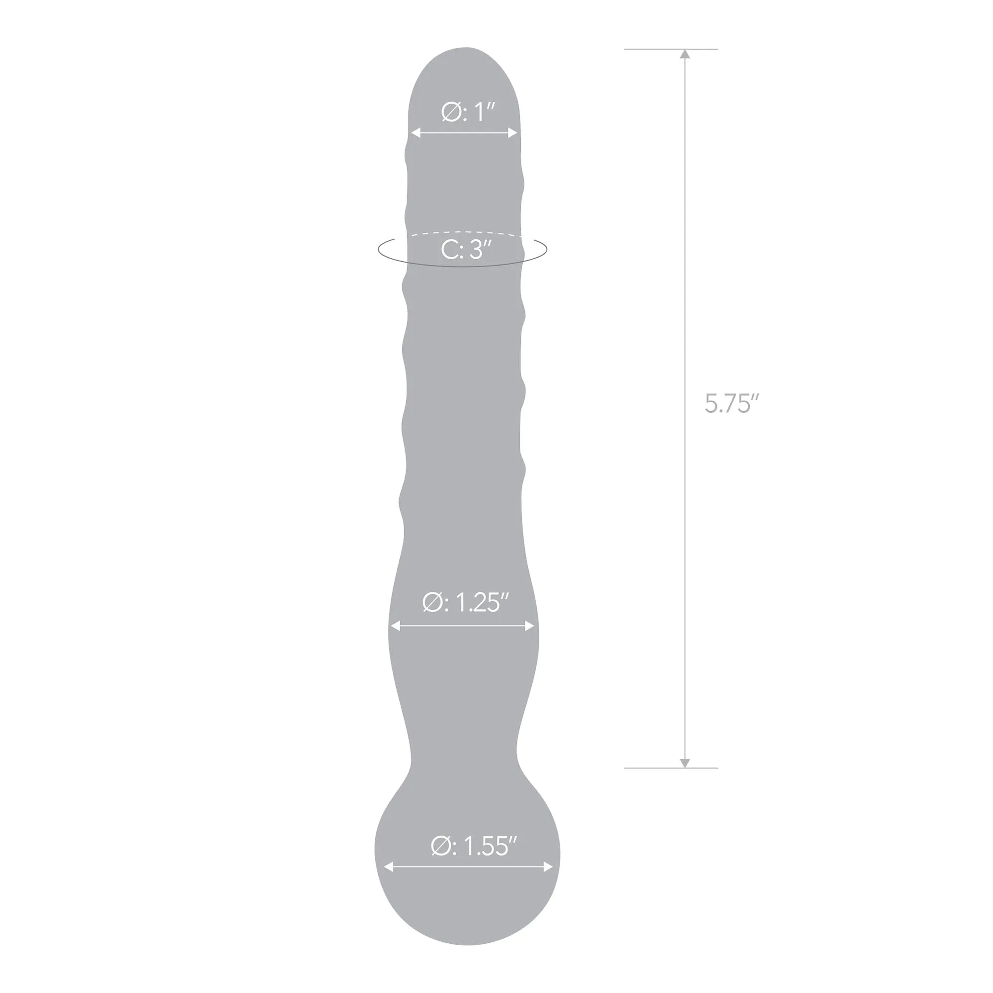 Glas - Joystick Clear Glass Dildo 8 (Clear)