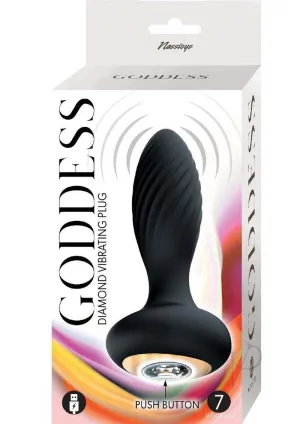 Goddess Diamond Vibrating Plug Black