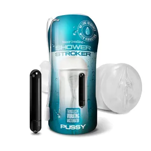 Happy Ending Self-Lubricating. Vibrating Shower Stroker - Pussy