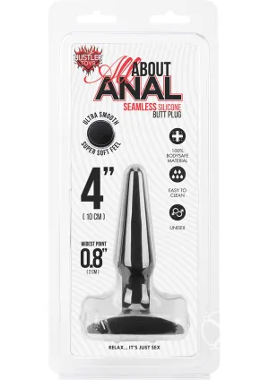 Hustler Seamless Silicone Plug 4 Black