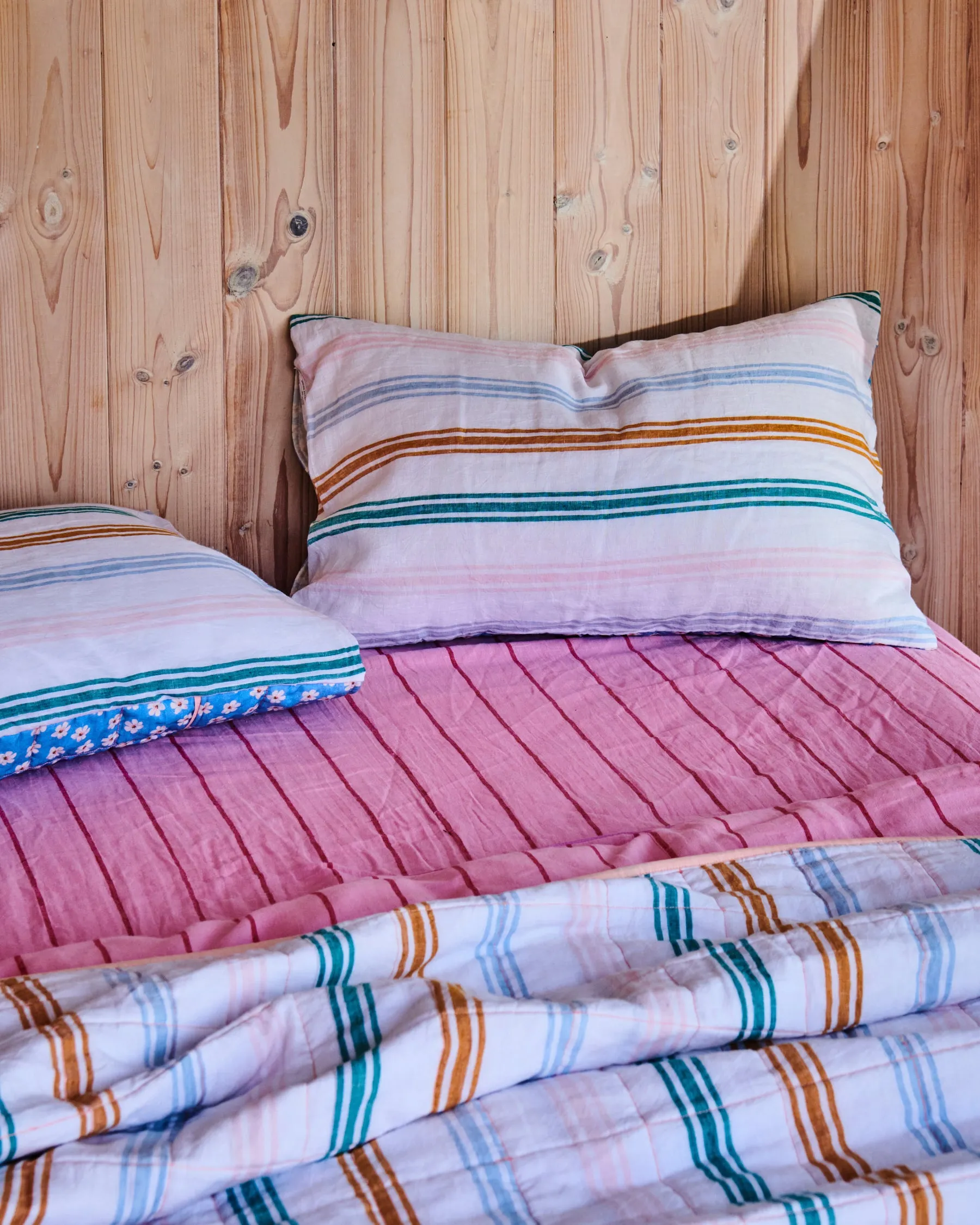 Iced Vovo Stripe Linen Fitted Sheet (US)