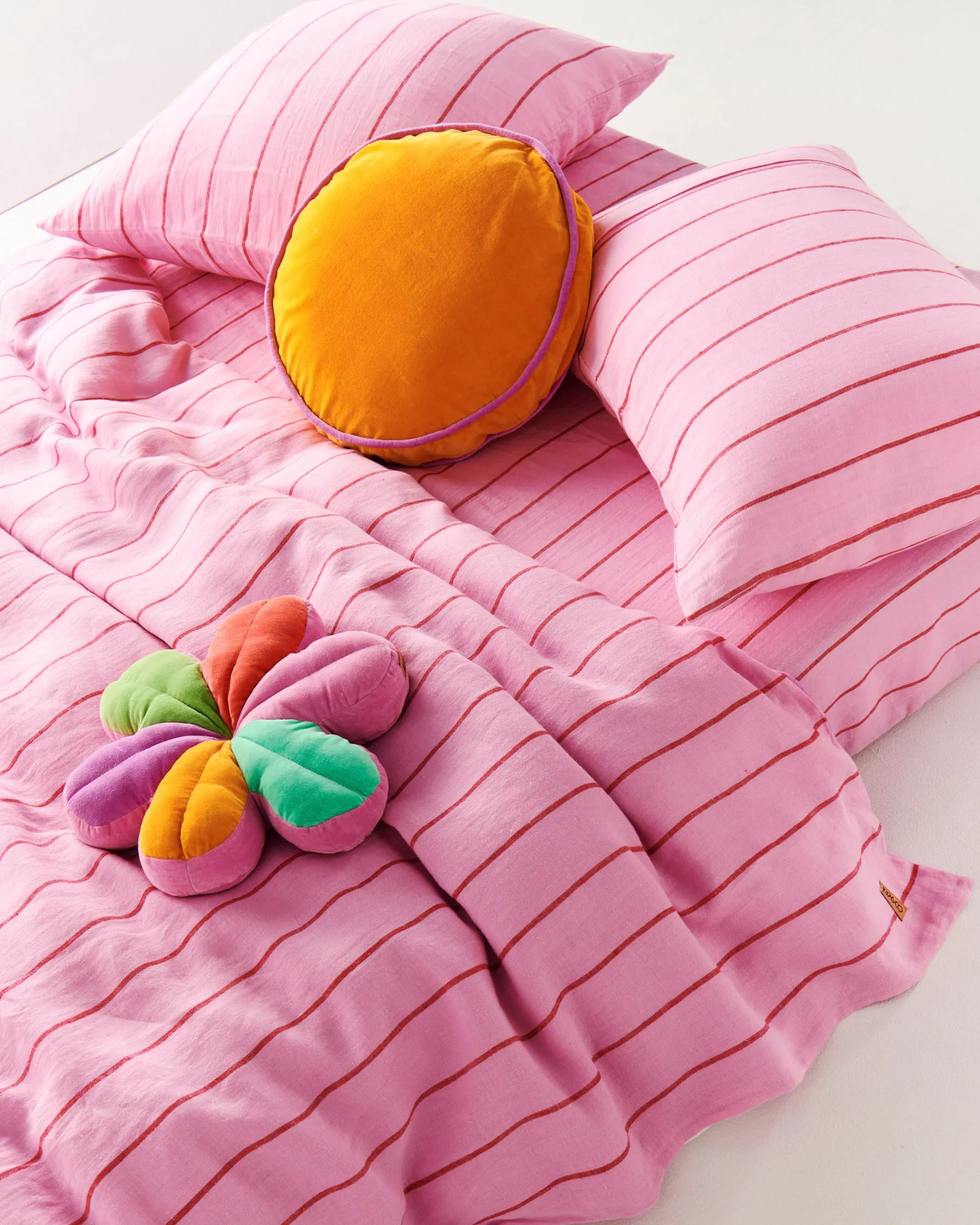 Iced Vovo Stripe Linen Fitted Sheet (US)