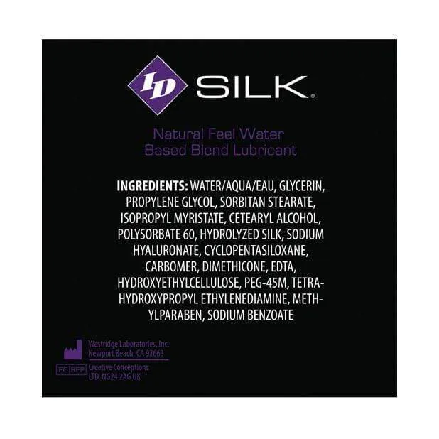 ID Lube - ID Silk Natural Feel Water Based and Silicone Hybrid Lubricant