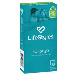 Lifestyles Large Condoms 10's Nominal Width 56mm