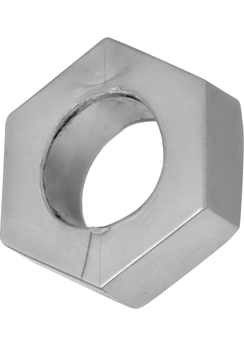 Ms Silver Hex Cock Ring/ball Stretcher