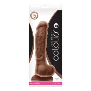 NS Novelties Colours Dual Density 8″ Brown Dildo