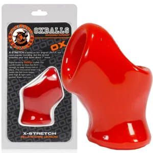 OxBalls Unit X Stretch Cocksling Cock & Ball Penis Ring Ballstretcher Red