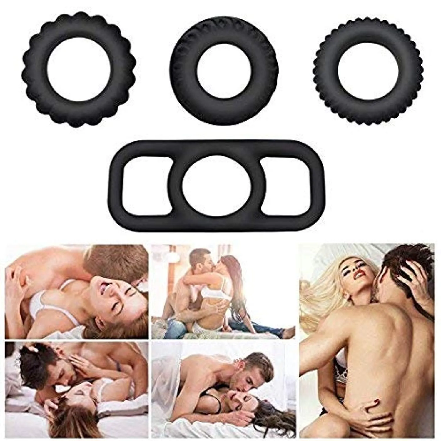 Penis Ring Adjustable Silicone Penis Glans Ring