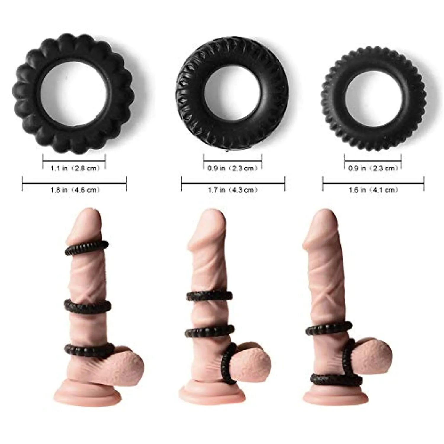 Penis Ring Adjustable Silicone Penis Glans Ring