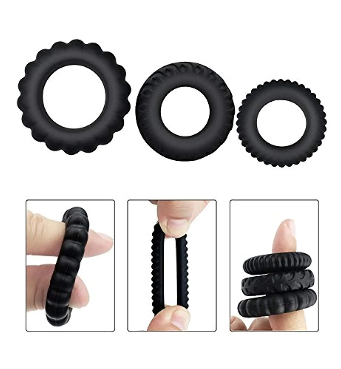 Penis Ring Adjustable Silicone Penis Glans Ring