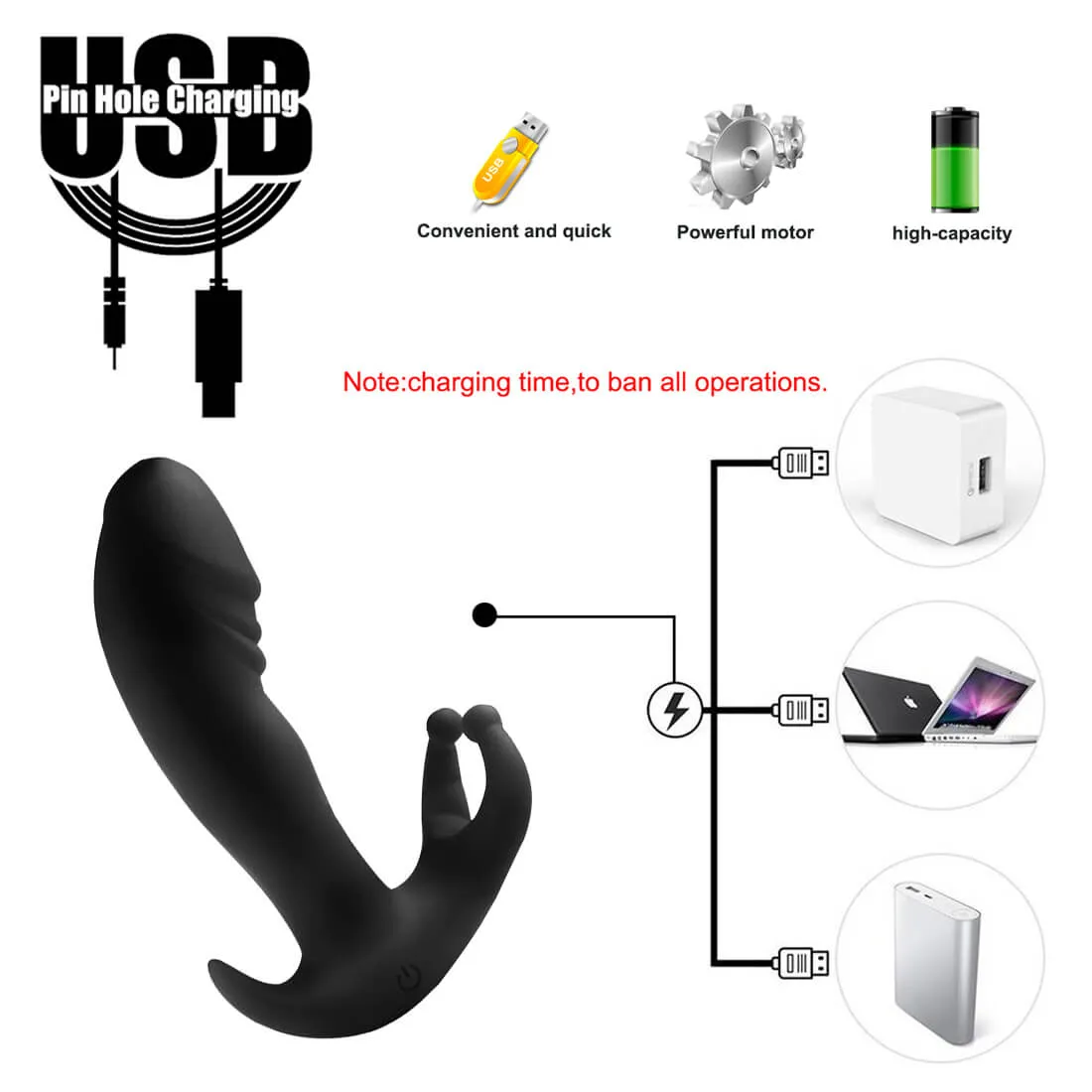 Prostate Massager Waterproof Butt Plug Prostate Vibrator
