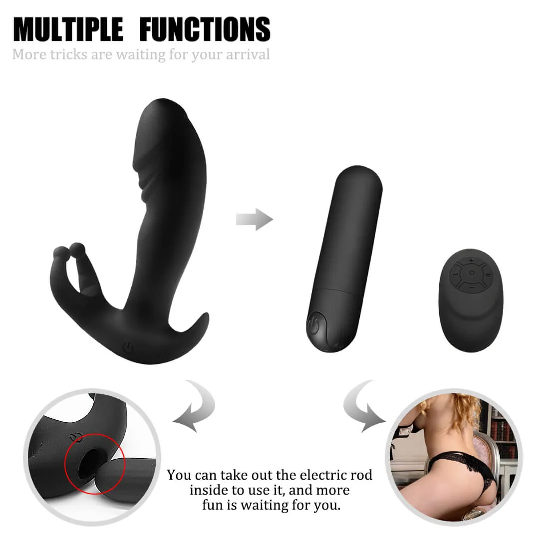 Prostate Massager Waterproof Butt Plug Prostate Vibrator