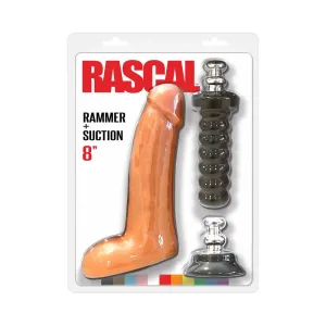 Rascal Rammer   Suction 8 in. Dildo with Handle and Suction Cup