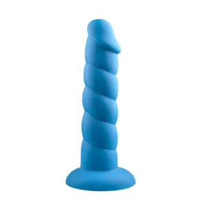 Rock Candy Suga Daddy 8' Silicone Dildo - Blue
