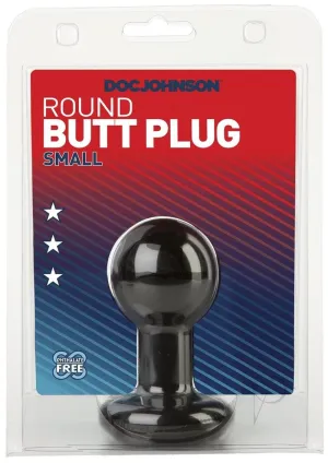 Round Butt Plug Small Black