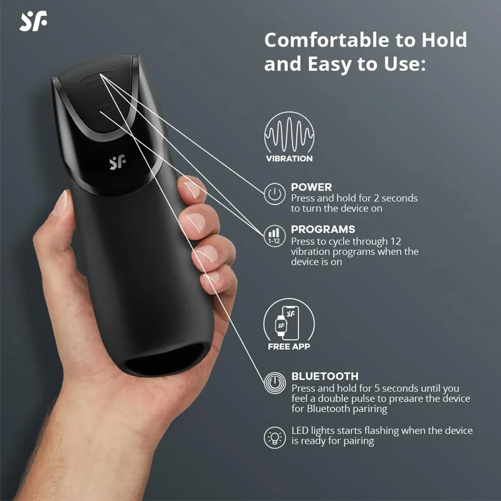 Satisfyer Men Vibration  APP Automatic Male Masturbator USB Pocket Pussy Sex Toy