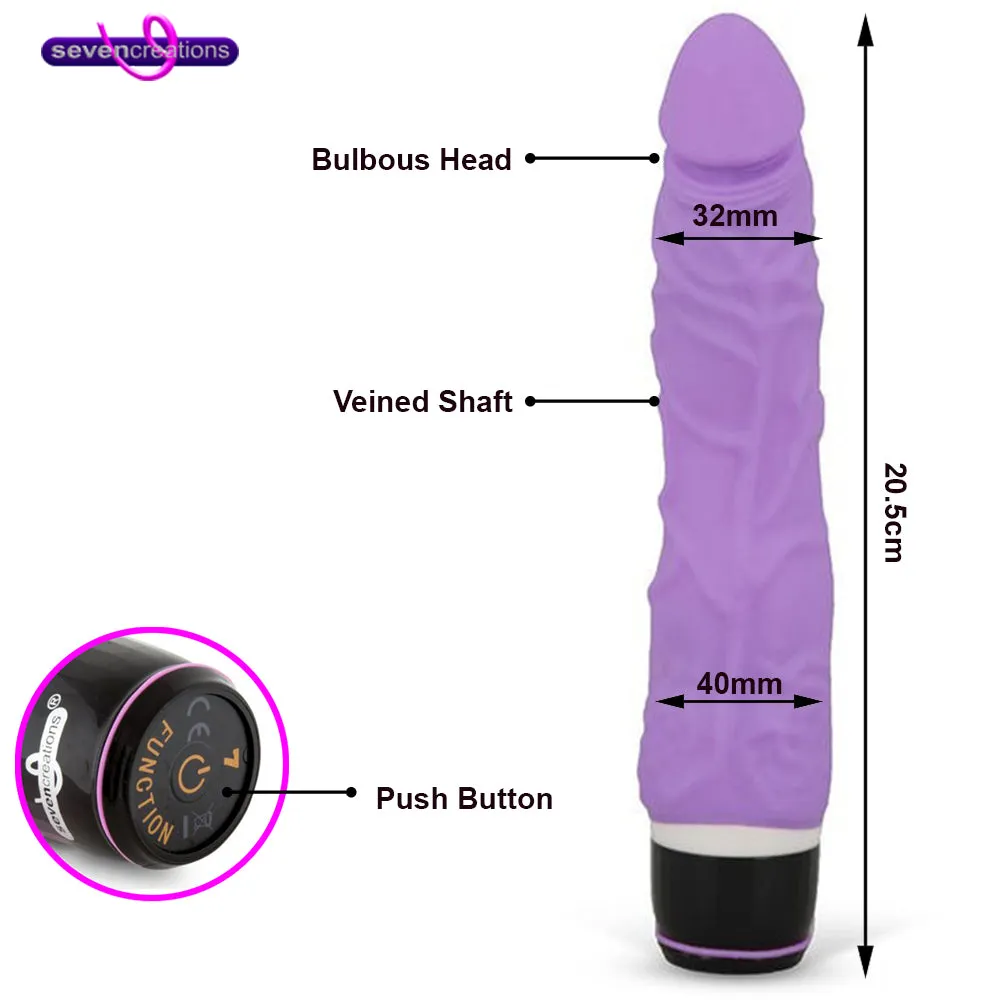 Seven Creations Silicone Classic 20.5cm Purple