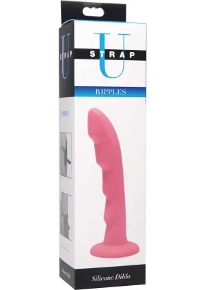 Strap U Ripples Silicone Dildo Pink