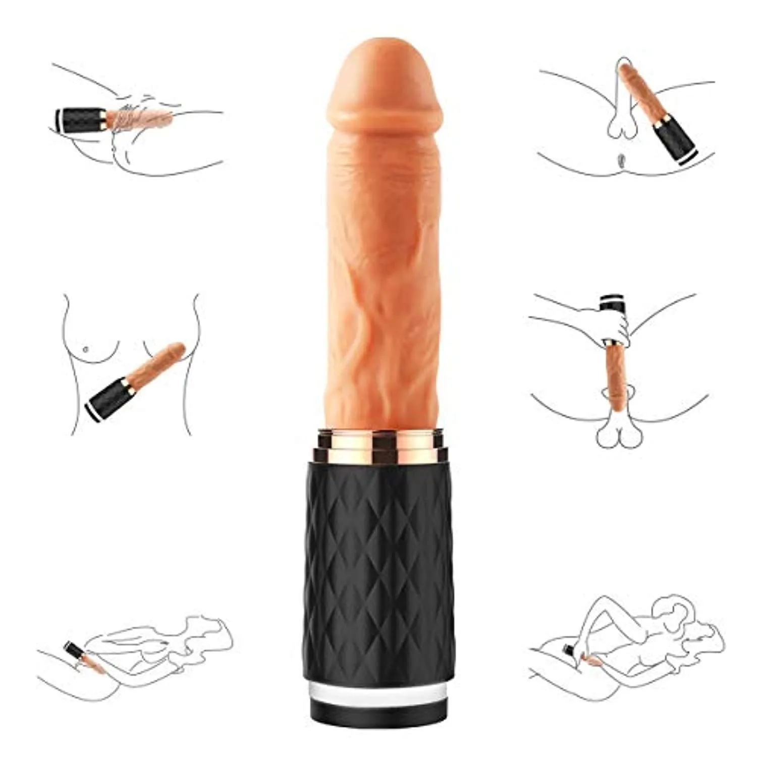 Thrusting Realistic Vibrating Dildo