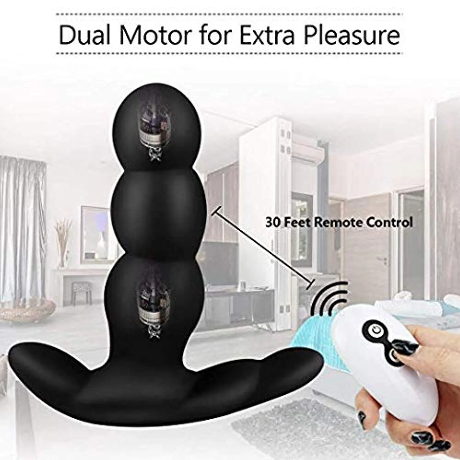 Vibrating Butt Plug Underwear Rotating Anal Beads