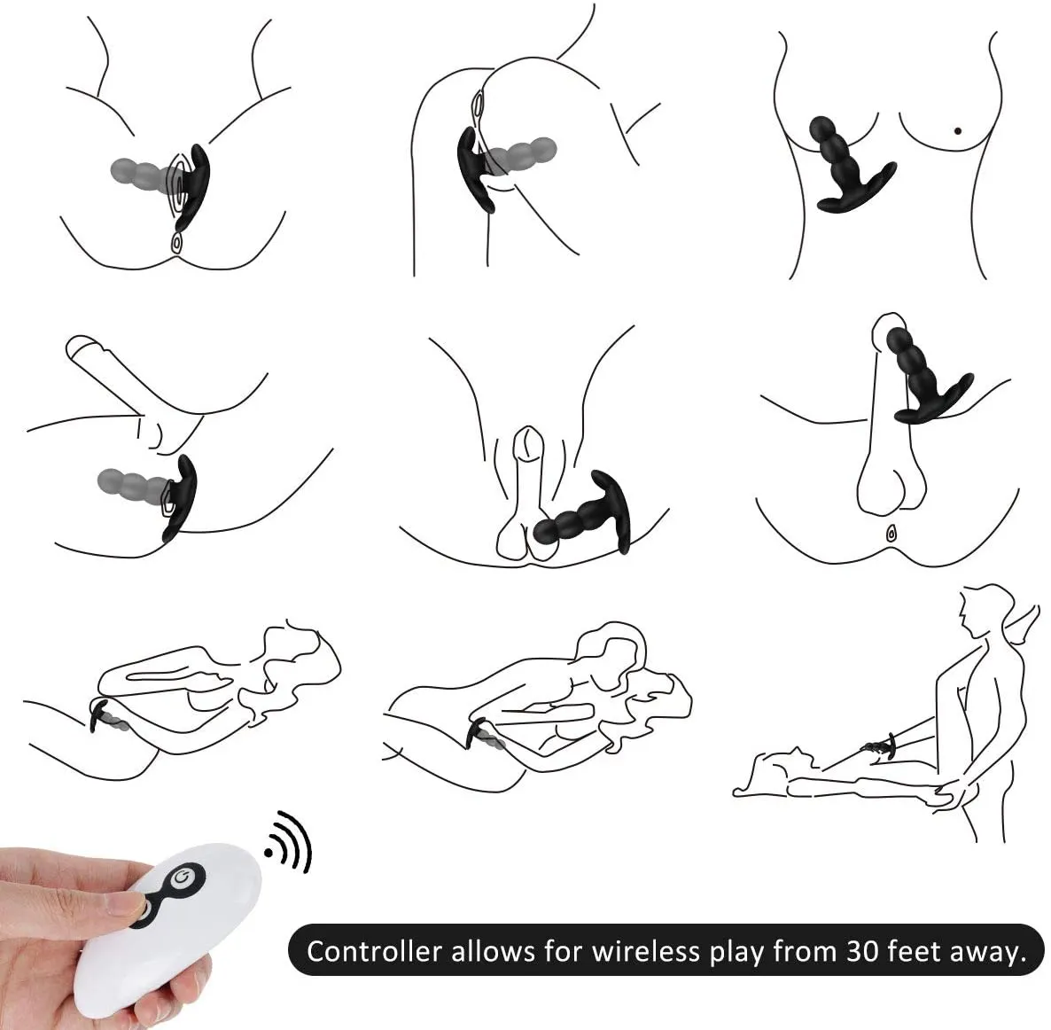 Vibrating Butt Plug Underwear Rotating Anal Beads