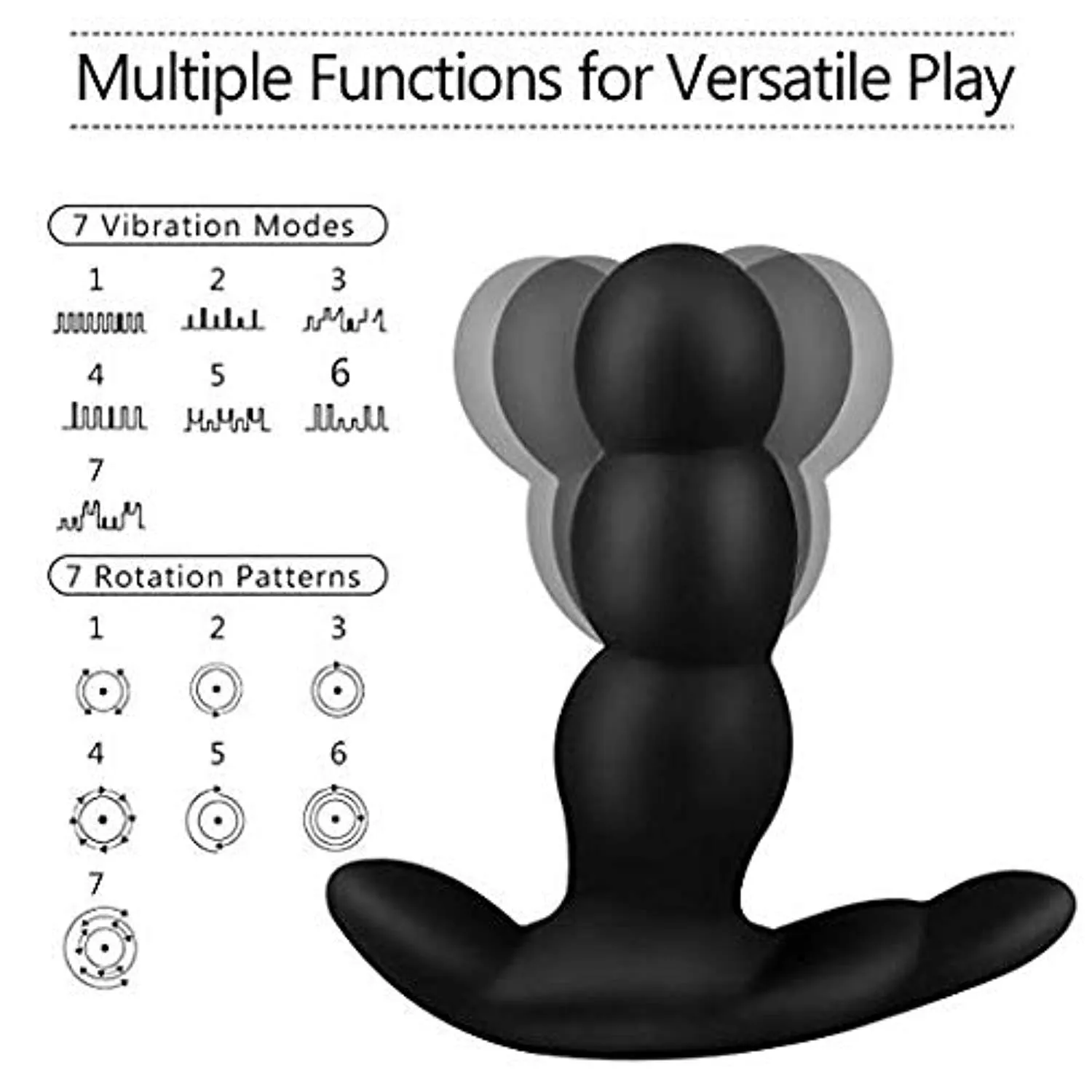 Vibrating Butt Plug Underwear Rotating Anal Beads