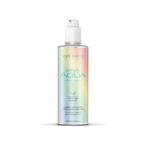 Wicked Simply Aqua Special Edition Water-Based Lubricant 4 oz.